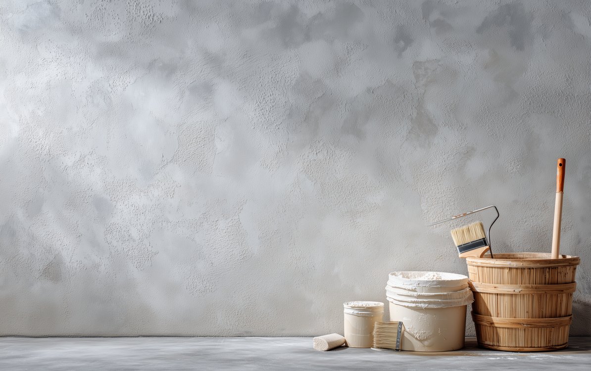 Plastering work in Warlingham showing smooth freshly skimmed wall surface ready for painting