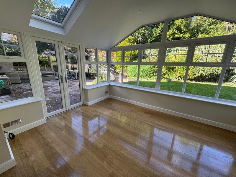 Conservatory decorated in Kenley with fresh paint throughout